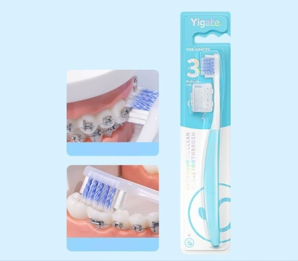 Yigate 3 Dental щетка для брекетов средняя + контейнер - фото 2 - id-p116379679