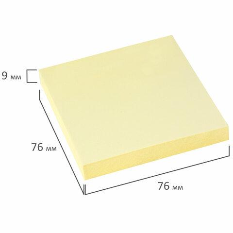 Блок самоклеящийся (стикеры), STAFF, 76х76 мм, 100 листов, желтый - фото 2 - id-p116379725