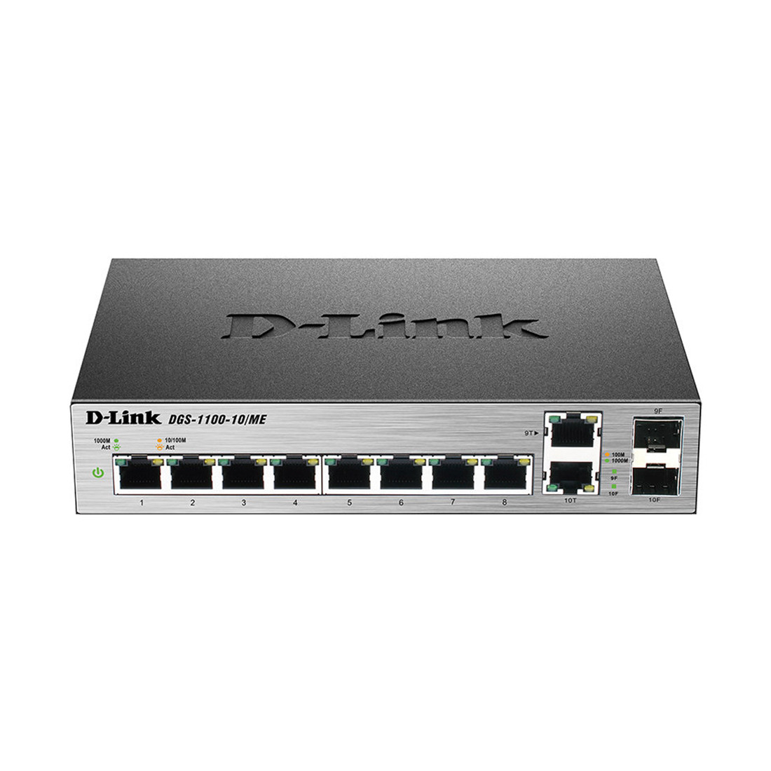 Коммутатор D-link DGS-1100-10/ME/A2A (8 портов, Управляемый, 10/100/1000 Мбит/с, 2 комбо 100/1000Base-T/SFP, - фото 3 - id-p73029065