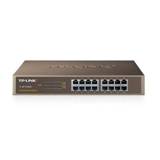 Коммутатор TP-Link TL-SF1016DS (16 портов, Неуправляемый, Без Uplink портов, 10/100 Мбит/с, Без PoE, , Нет - фото 3 - id-p44802664