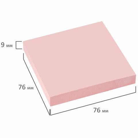 Блок самоклеящийся (стикеры), STAFF, 76х76 мм, 100 листов, розовый - фото 2 - id-p116379751