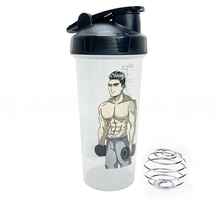 Шейкер 600ml для приготовления коктейлей прозрачный Арт Аниме