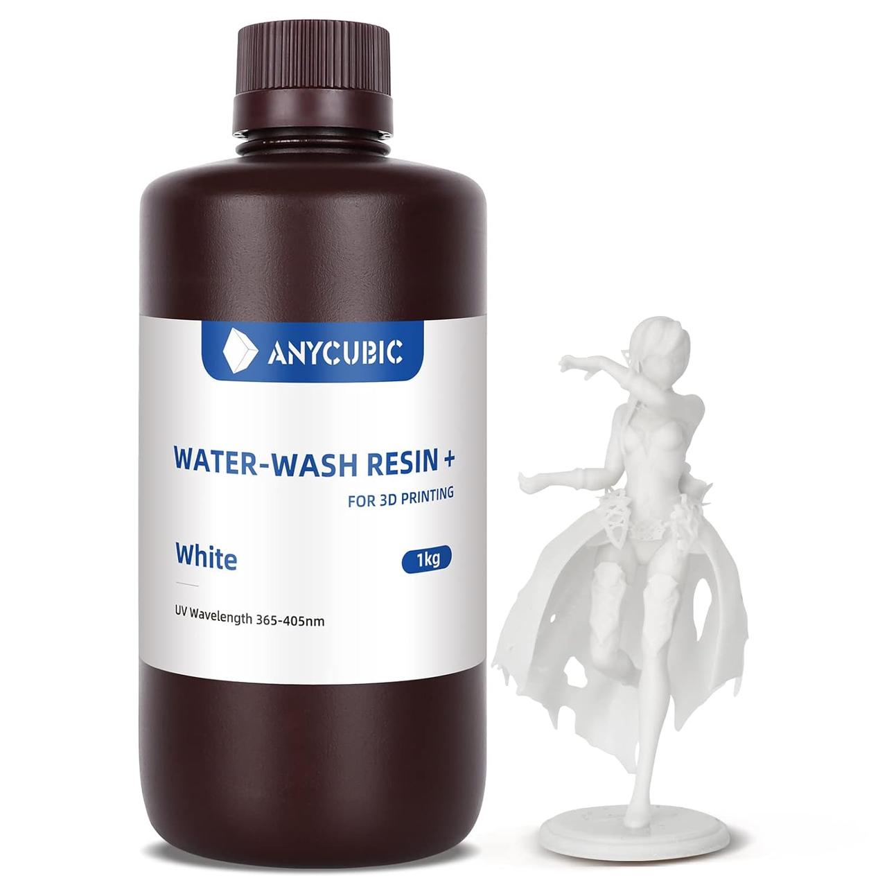 Anycubic Water-Wash Resin + White 1 Kg Водосмываемая смола - фото 1 - id-p116379958