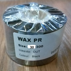 Риббон (ролик) ВОСК (wax Standart) 30mm*300m*25,4mm*Ink outside