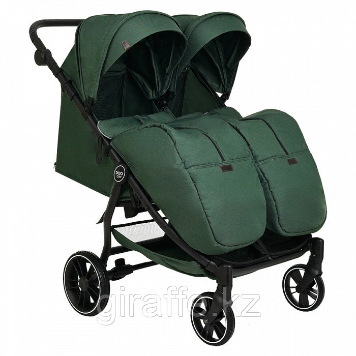 Коляска для двойни Pituso Duocity колеса PU 2023 Pacific green/Зелены - фото 4 - id-p116391453