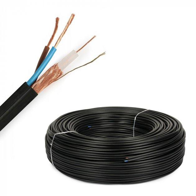 Комбинированный коаксиальный кабель RG-59+2С наружный 1 метр - фото 1 - id-p116398484