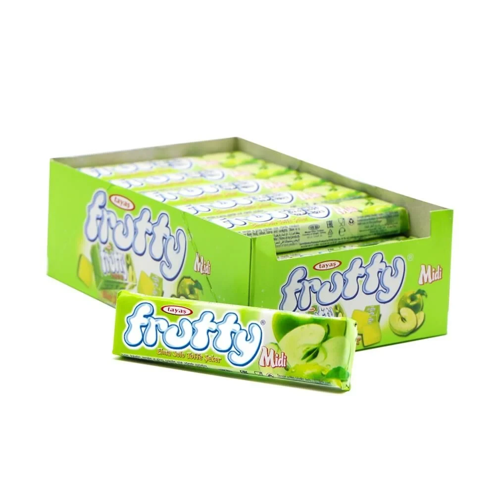 Конфета жевательная Frutty Midi Яблоко 20 гр (24 шт в упаковке) Турция