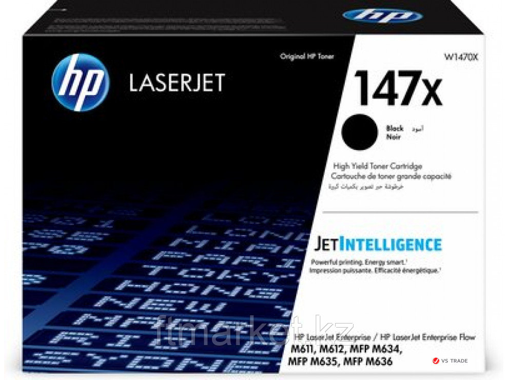 HP 147X Black LaserJet Toner Cartridge для HP LaserJet Enterprise M611/M612, MFP M634/M635/M636, фото 1