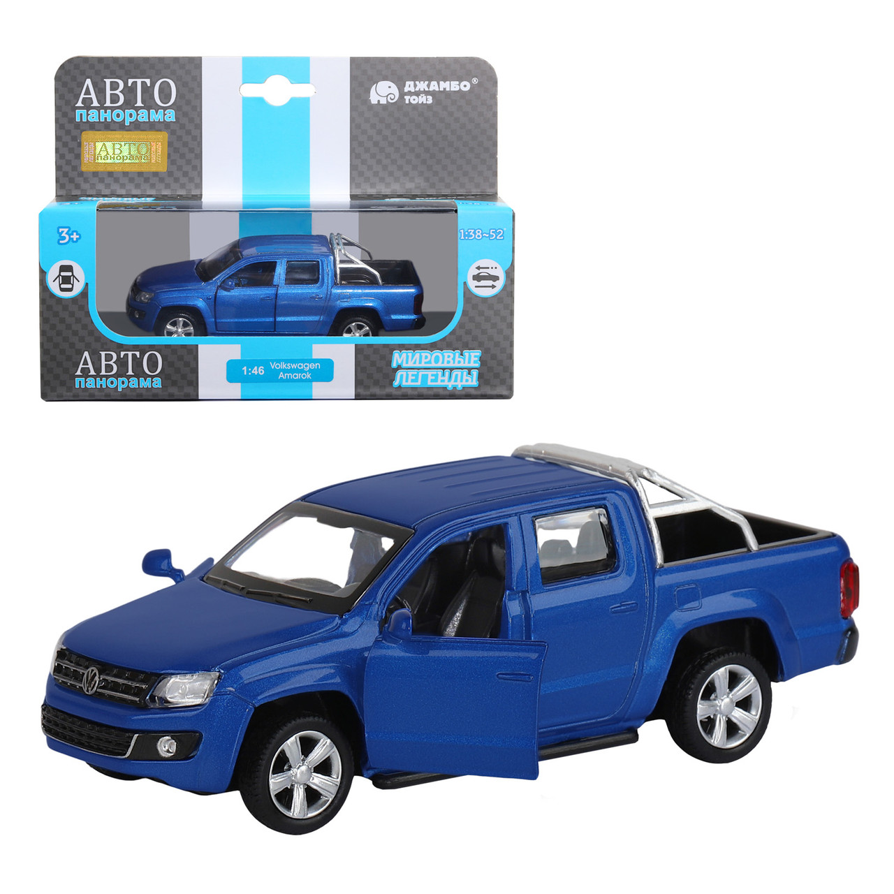 1/42 АВТО Панорама "Мировые Легенды" Металлическая модель Volkswagen Amarok, 11 см. - фото 1 - id-p116281866