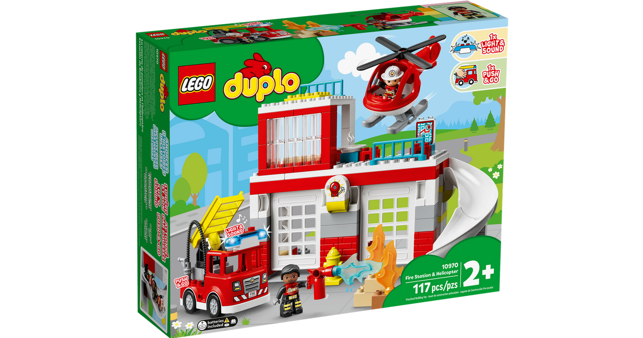 10970 Lego Duplo Пожарная часть и вертолёт, Лего Дупло, фото 1