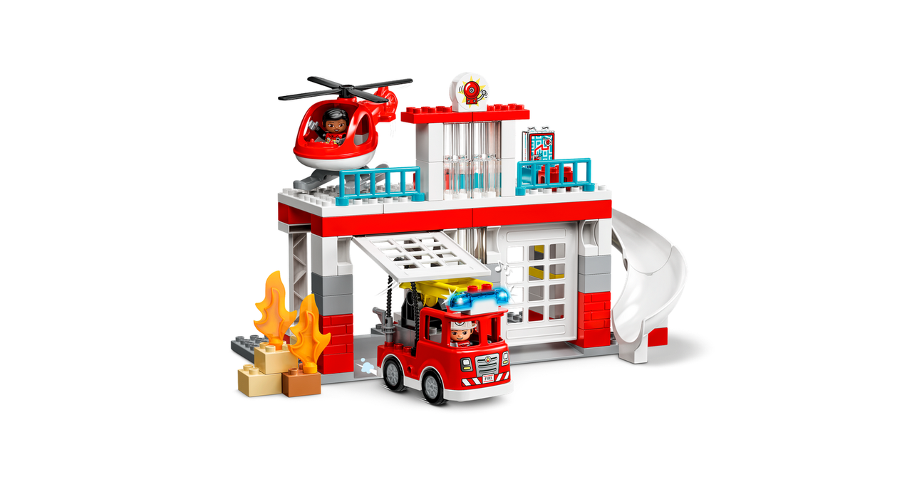 10970 Lego Duplo Пожарная часть и вертолёт, Лего Дупло - фото 4 - id-p116281646