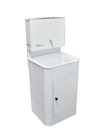 Садовый умывальник Весна без ЭВН пластиковая мойка белый