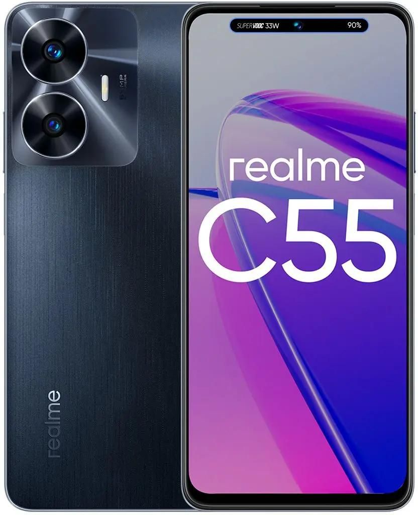 Смартфон Realme C55 256 ГБ черный - фото 1 - id-p116406112