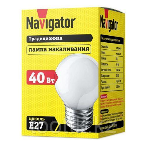 Лампа накаливания 94 311 NI-C-40-230-E27-FR Матовая шар - фото 1 - id-p116406673