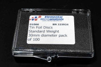 Фольга для элементного анализа, диски, стандартный вес (D1066)