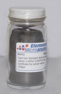 Стандарт чугуна для элементного анализа, ок. 3.28%C 0.055%S (B2712) - фото 1 - id-p116408268