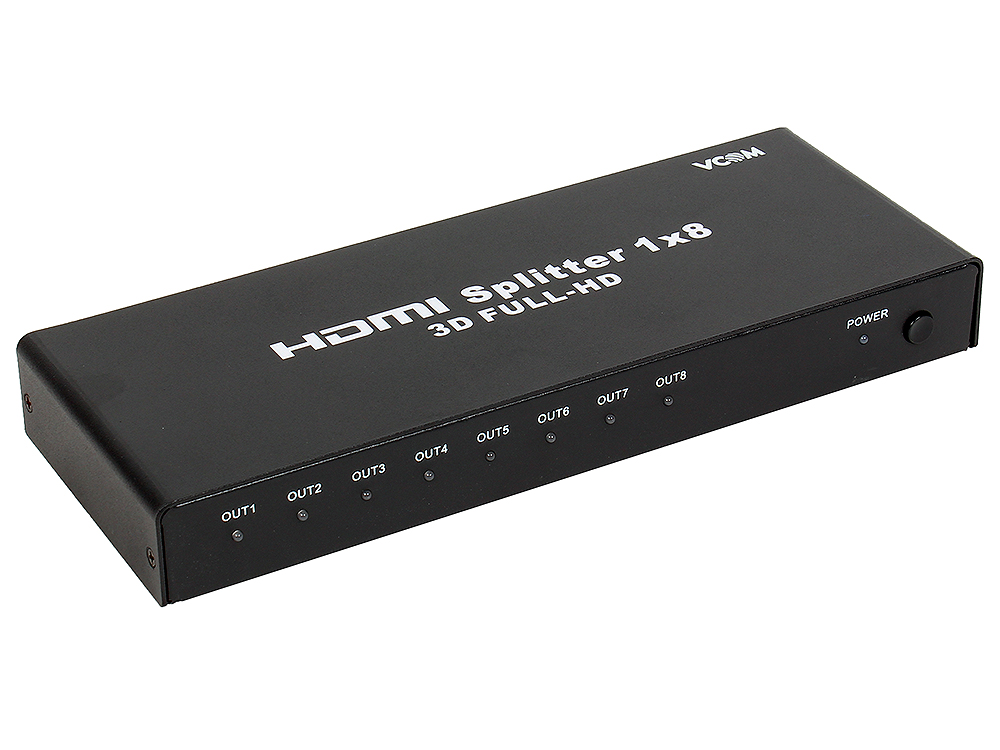 Разветвитель HDMI Vcom VDS8048D/DD418A, 1x8 Splitter1.4v220V - фото 1 - id-p116410529