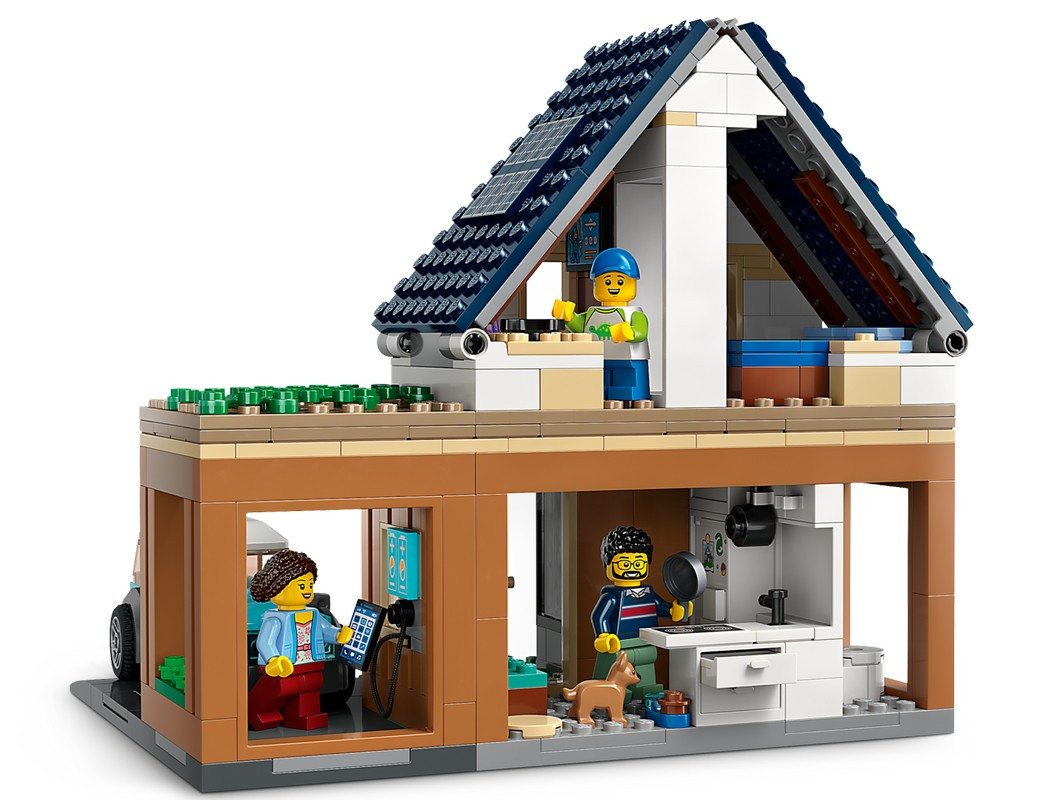 60398 Lego City Семейный дом и электромобиль, Лего Город Сити - фото 4 - id-p116280893