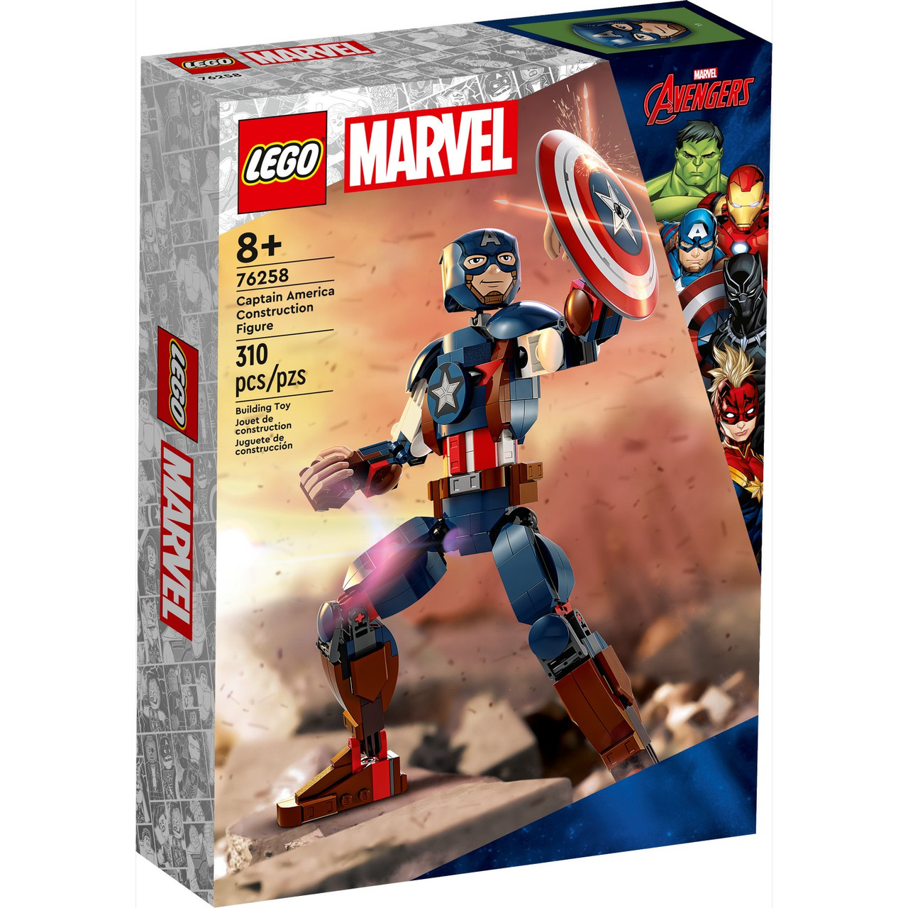 76258 Lego Super Heroes Строительная фигурка Капитана Америки, Лего Супергерои Marvel