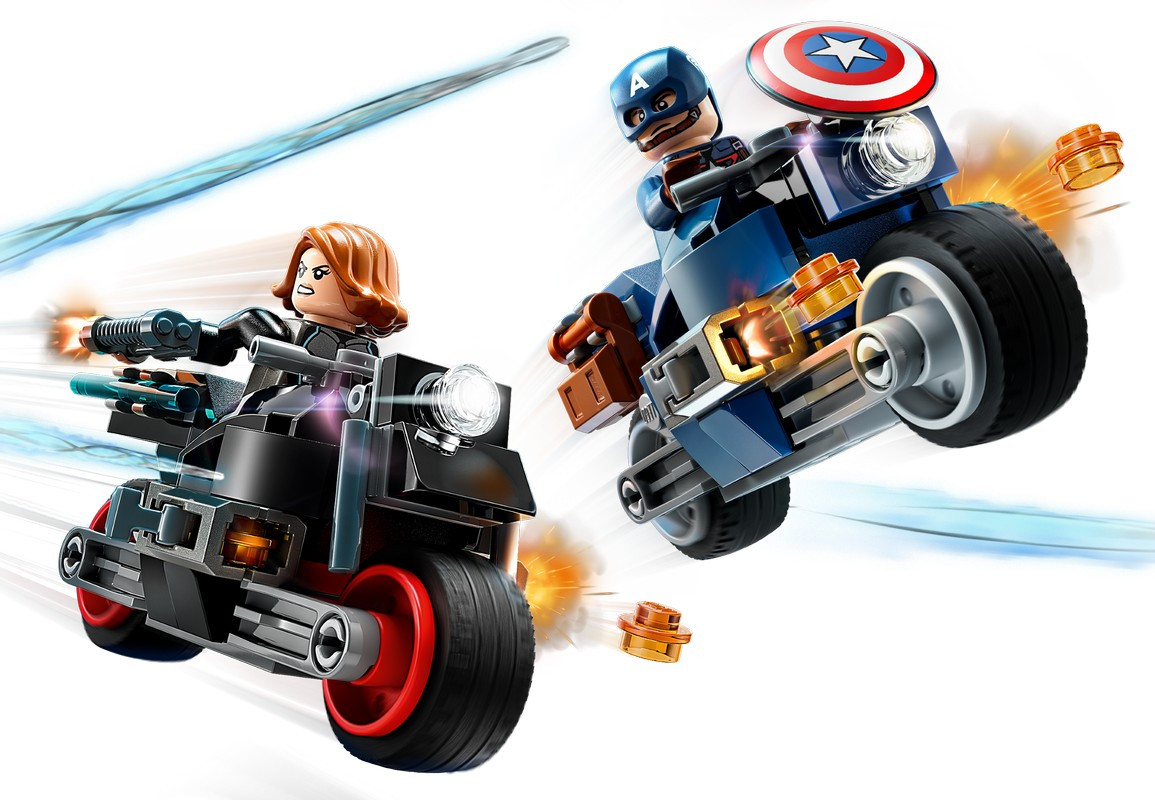 76260 Lego Super Heroes Черная вдова и Капитан Америка на мотоциклах Лего Супергерои Marvel - фото 5 - id-p116280637