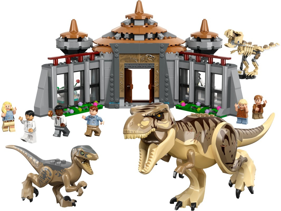 76961 Lego Jurassic Park Центр посетителей. Атака тираннозавра и раптора, Лего Парк Юрского периода - фото 3 - id-p116280589