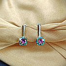 Серебряный комплект "Лана" цепочка, кулон, серьги и кольцо, фото 4