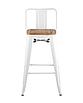 Стул полубарный TOLIX WOOD со спинкой белый глянцевый, фото 2