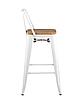 Стул полубарный TOLIX WOOD со спинкой белый глянцевый, фото 3