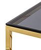 Журнальный столик 55*55 БРУКЛИН стекло smoke сталь золото, фото 2