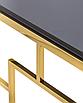 Журнальный столик 55*55 БРУКЛИН стекло smoke сталь золото, фото 3
