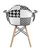 Кресло Eames DSW пэчворк черно-белое, фото 4