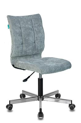 Кресло Бюрократ CH-330M/LT-28 без подлокотников серо-голубой крестовина металл