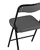 Складной стул Джонни экокожа серый каркас черный матовый, фото 6