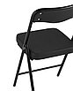 Складной стул Джонни экокожа черный каркас черный матовый, фото 6