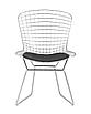 Стул обеденный Bertoia хромированный с черной подушкой, фото 4