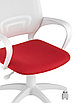 Кресло офисное TopChairs ST-BASIC-W красная ткань крестовина белый пластик, фото 2