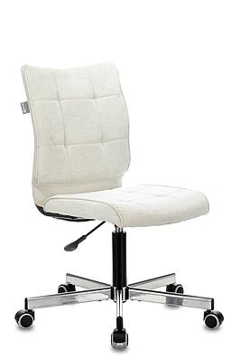 Кресло Бюрократ CH-330M/VELV20 без подлокотников молочный Velvet 20 крестовина металл