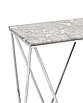 Консоль Авалон 122*41 серый мрамор сталь серебро, фото 2