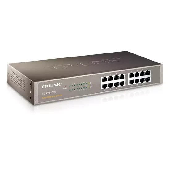 Коммутатор TP-Link TL-SF1016DS (16 портов, Неуправляемый, Без Uplink портов, 10/100 Мбит/с, Без PoE, , Нет - фото 5 - id-p44802664
