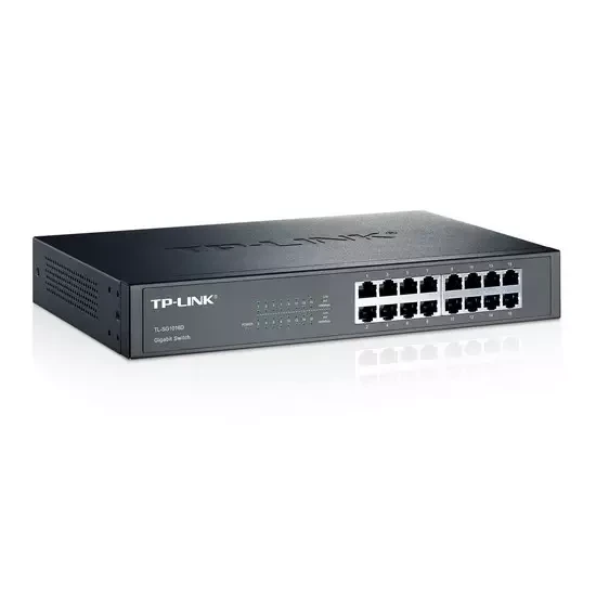 Коммутатор TP-Link TL-SG1016D (16 портов, Неуправляемый, Без Uplink портов, Без Uplink портов, 10/100/1000 - фото 4 - id-p44802670