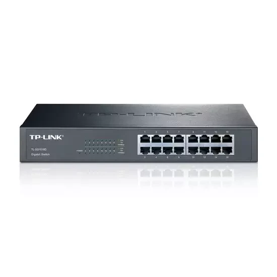 Коммутатор TP-Link TL-SG1016D (16 портов, Неуправляемый, Без Uplink портов, Без Uplink портов, 10/100/1000 - фото 5 - id-p44802670