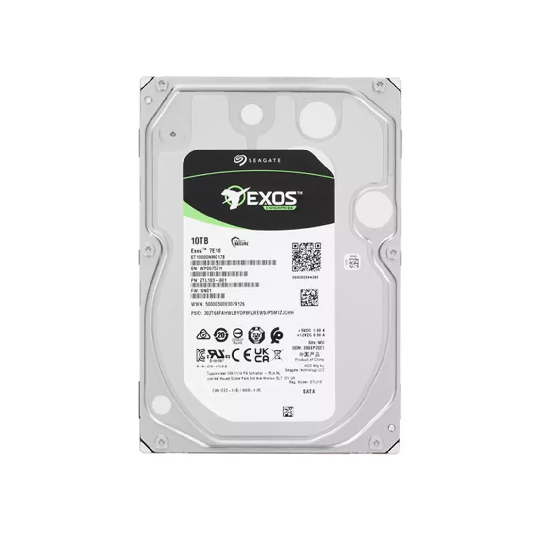 Жесткий диск внутренний Жесткий диск, Seagate Exos, ST10000NM017B, HDD 10Tb, SATA 6Gb/s, 3.5", ST10000NM017B