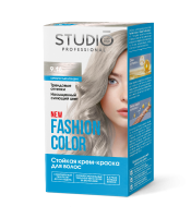 9.16 Стойкая крем-краска для волос Серебристый блондин FASHION COLOR Studio Professional