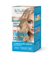9.8 Стойкая крем-краска для волос Жемчужный блондин FASHION COLOR Studio Professional