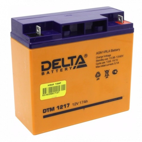 Delta Battery DTM 1217 12V17Ah сменные аккумуляторы акб для ибп (DTM 1217) - фото 1 - id-p103350029