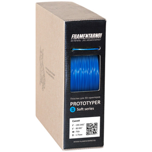Filamentarno! 3D Prototyper S-Soft пластик Filamentarno! синий/1.75мм/750гр расходный материалы для 3d-печати - фото 1 - id-p101006532