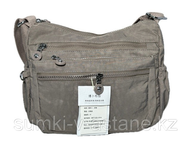 Женская сумка через плечо "BoBo", текстиль. Высота 20 см, ширина 26 см, глубина 10 см. - фото 6 - id-p116413869