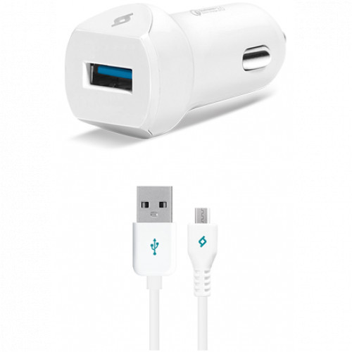 Ttec SpeedCharger QC 3.0 In-Car Charger 18 W with Micro USB Cable (2CKQC01M) - фото 1 - id-p106726036
