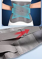 Корсетный пояс, плотная поддержка талии, серый (XL)