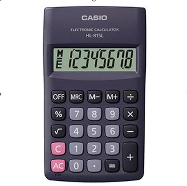 Калькулятор карманный CASIO HL-815L-BK-W-GP - фото 1 - id-p116415752